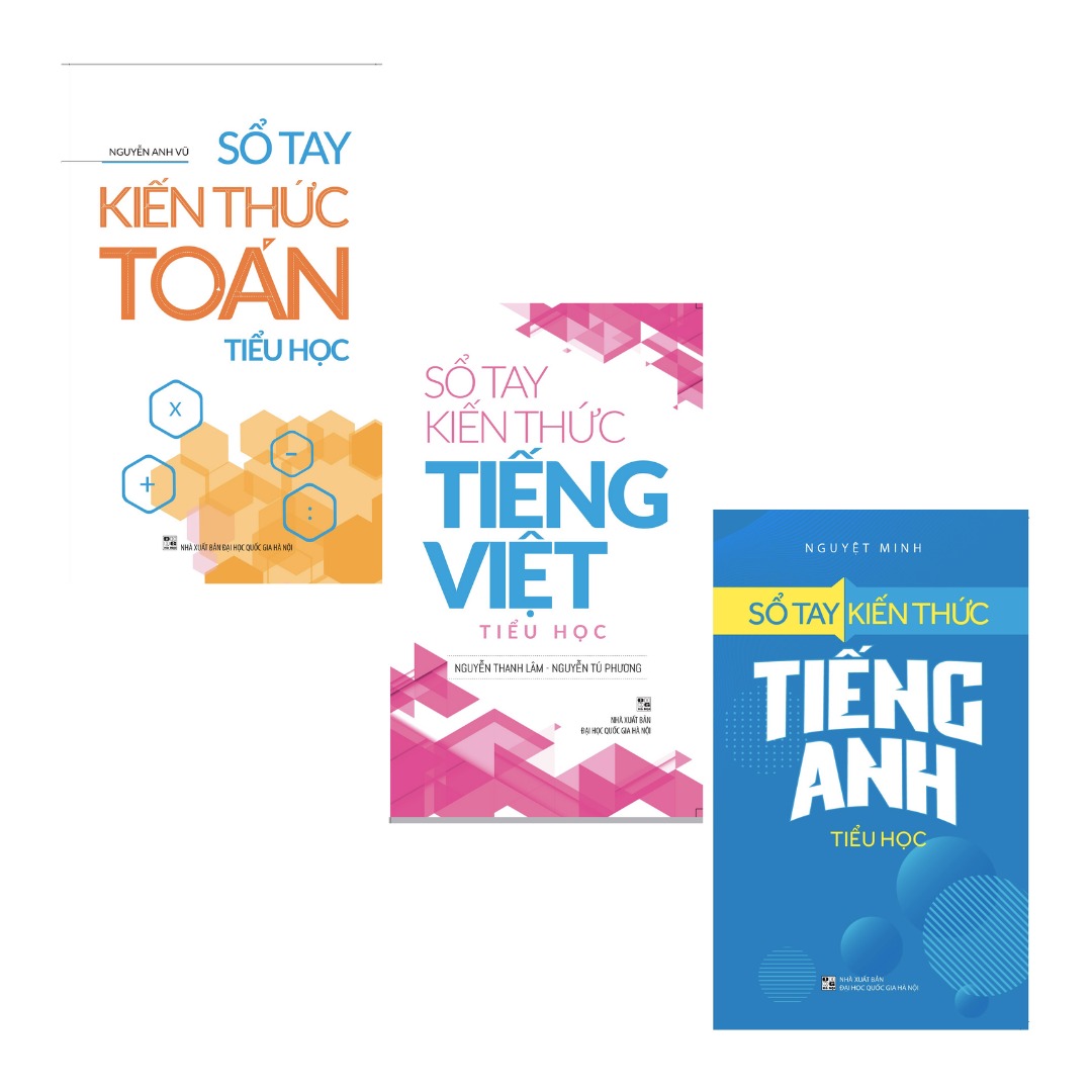 Sách: Combo Sổ Tay Kiến Thức Tiểu Học ( Toán - Anh - Văn)