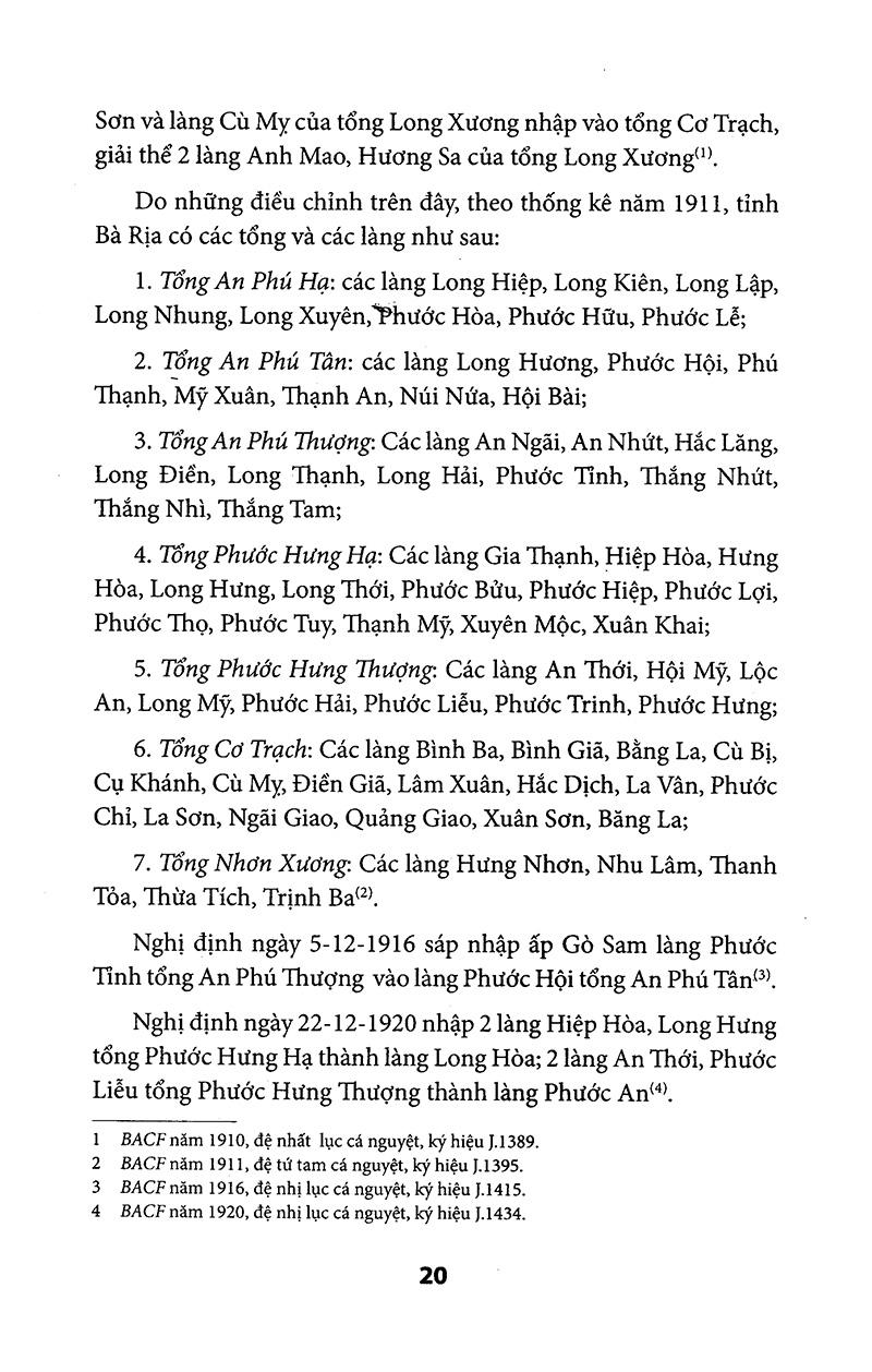 Địa Chí Hành Chính Các Tỉnh Nam Kỳ Thời Pháp Thuộc (1859 - 1954)