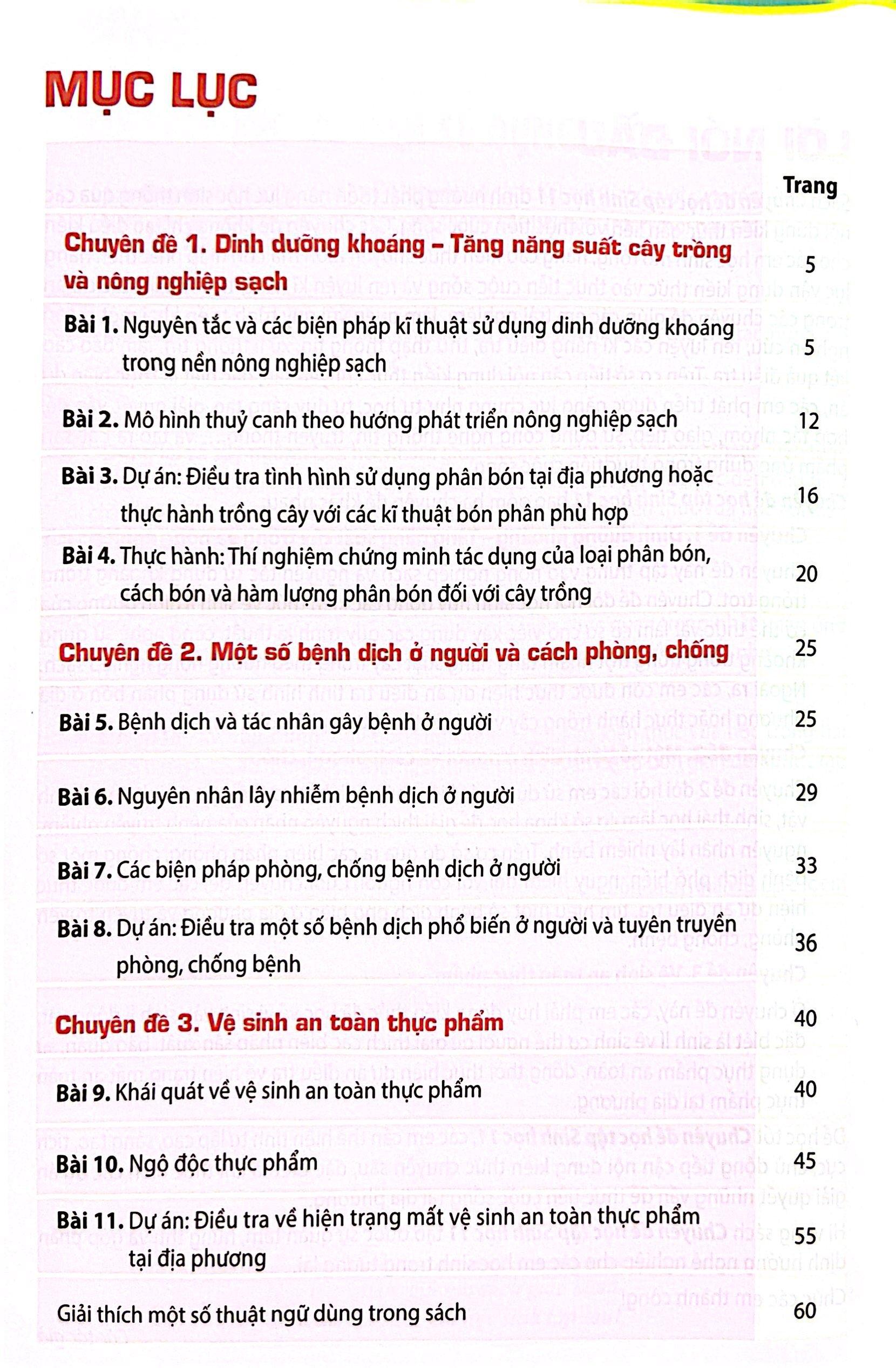 Sách Giáo Khoa Chuyên Đề Học Tập Sinh Học 11 (Kết Nối) (Chuẩn)