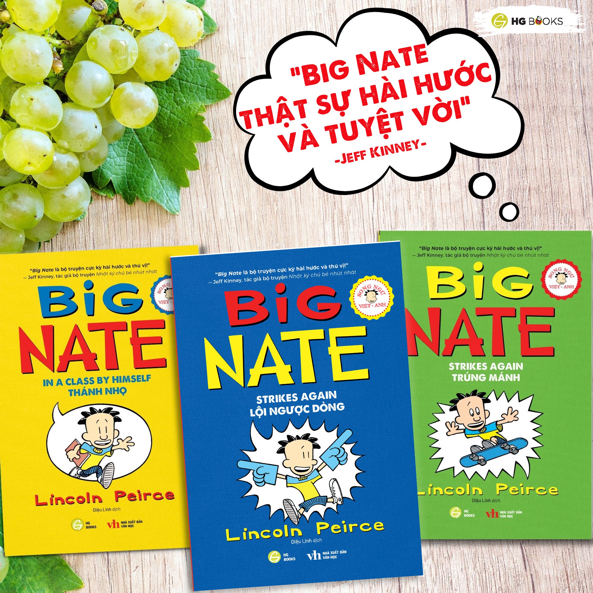 Truyện tranh Big Nate: On a Roll - Tập 3: Trúng mánh - Bản Song Ngữ. Tặng Kèm File Nghe
