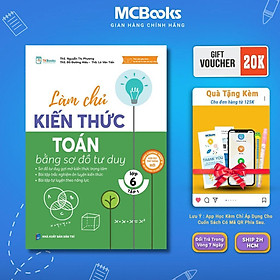 Sách - Làm Chủ Kiến Thức Toán Lớp 6 Bằng Sơ Đồ Tư Duy - Tập 1 - MCBooks