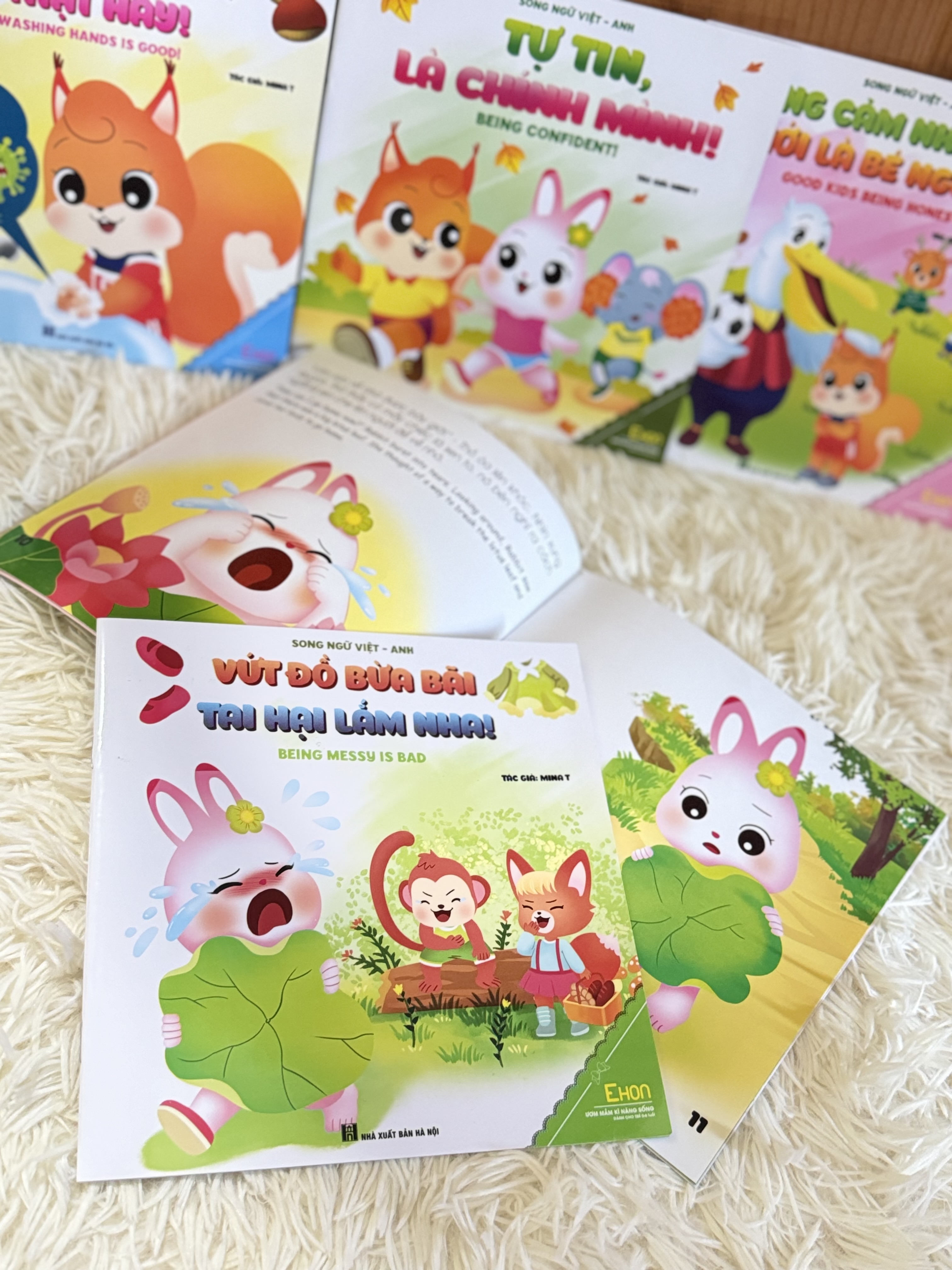 Combo 10 cuốn sách Ươm mầm kỹ năng sống cho trẻ 0-10 tuổi (Song ngữ Việt Anh)