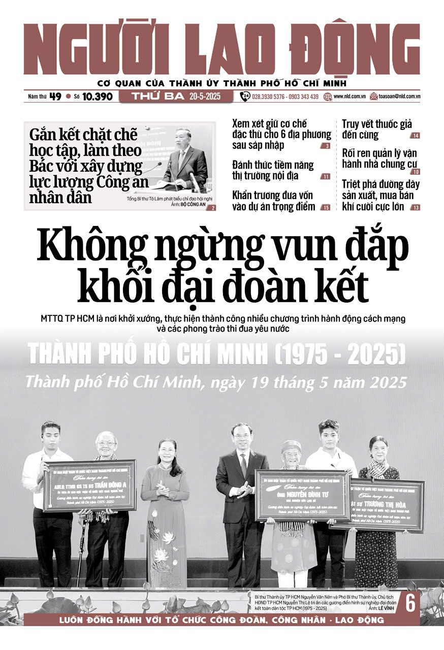 Nhật báo Người Lao Động từ ngày 19-05-2025 đến 25-05-2025
