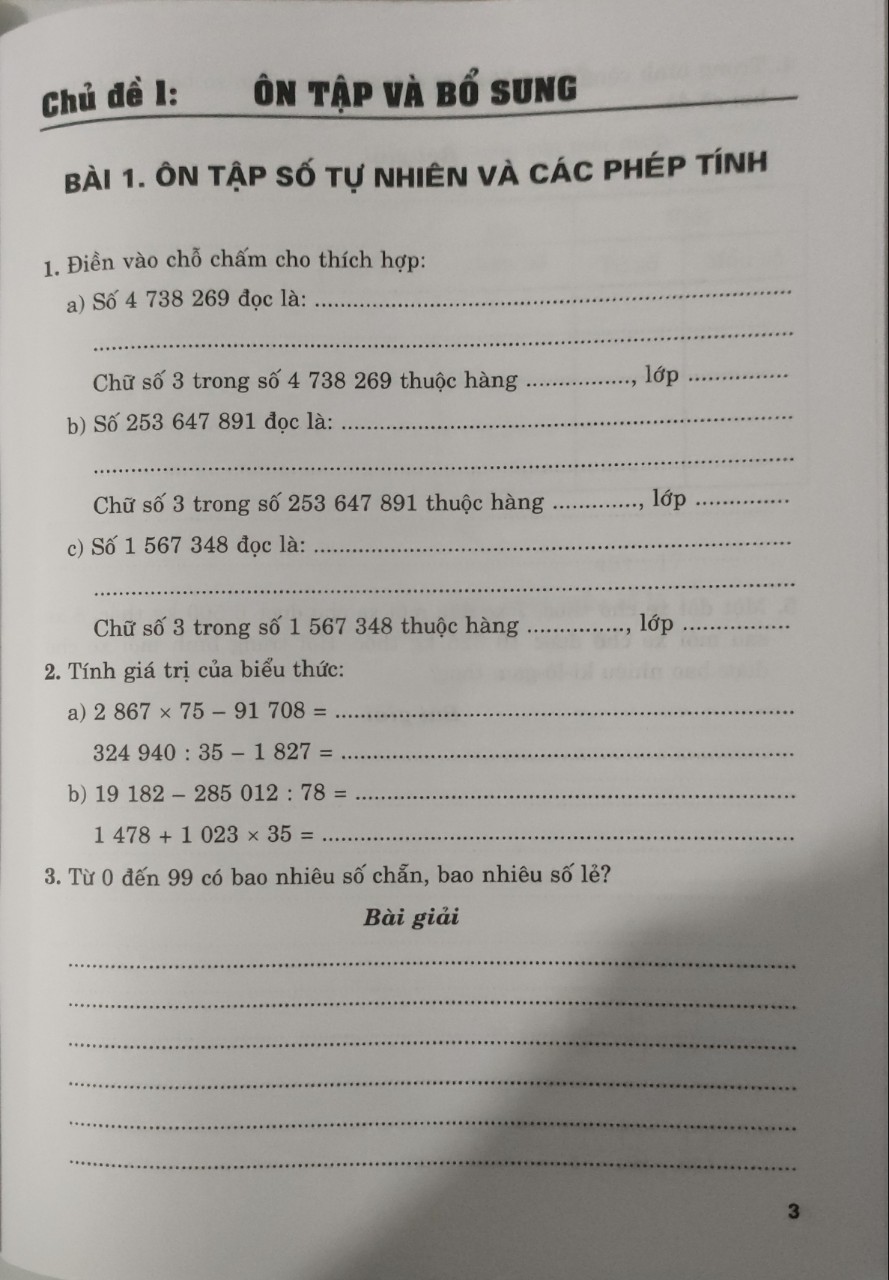 Sách Vở Bài Tập Nâng Cao Toán 5 Tập 1 (Bám Sát SGK Chân Trời Sáng Tạo) HA