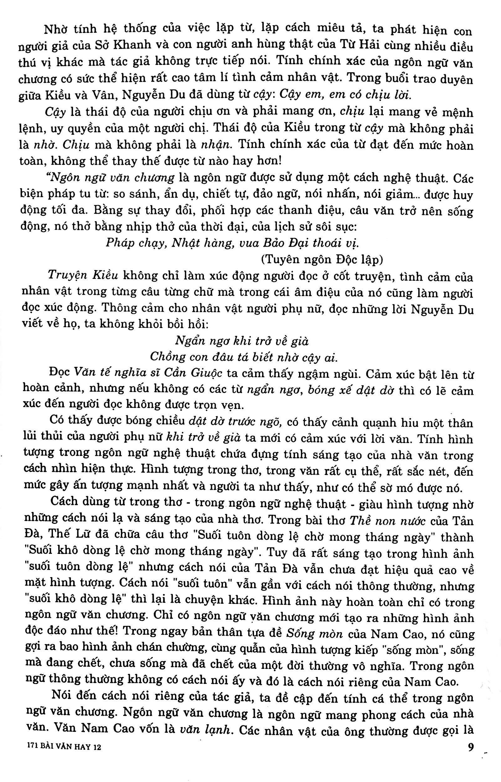 Tuyển Chọn 171 Bài Văn Hay 12