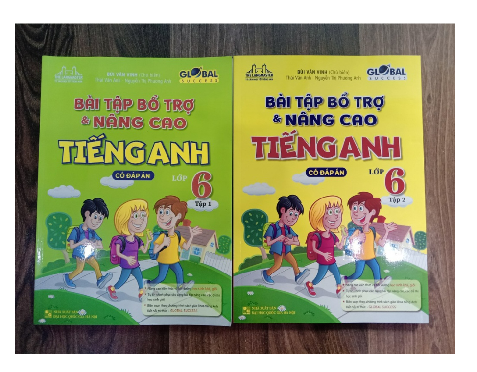 Sách - Combo Bài Tập Bổ Trợ Và Nâng Cao Tiếng Anh Lớp 6 - Tập 1 + 2 (Có Đáp Án)