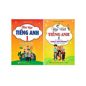 Sách - Bài Tập Tiếng Anh + Tập Viết Tiếng Anh Lớp 1 - Bộ Sách Family And Friends 1 National Edition - Combo 2 Cuốn - Hồng Ân