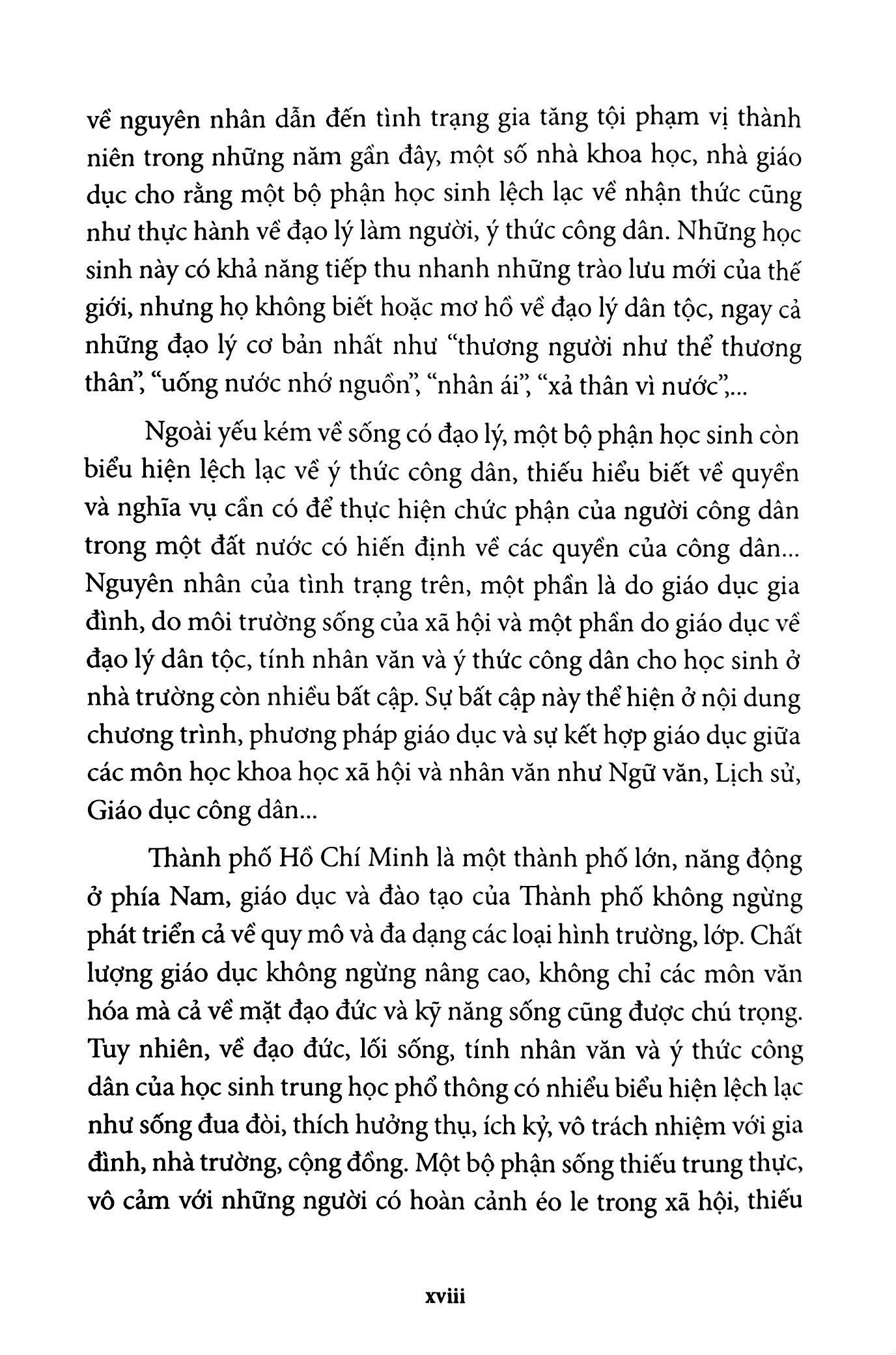 Đổi Mới Giáo Dục Đạo Lý Dân Tộc Và Ý Thức Công Dân Cho Học Sinh Trung Học Phổ Thông Thành Phố Hồ Chí Minh Qua Các Môn Xã Hội - Nhân Văn