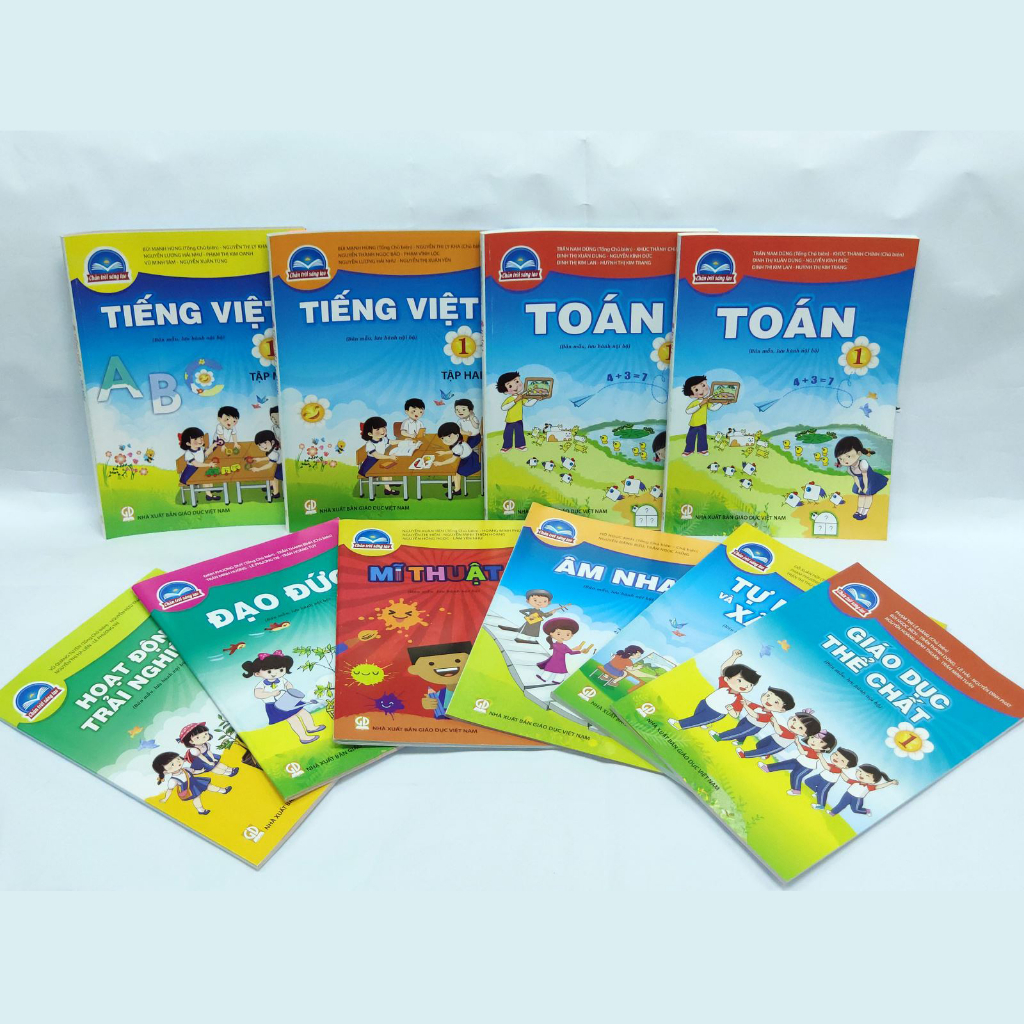 Bộ sách giáo khoa Lớp 1- Chân Trời Sáng Tạo (9 quyển- Kèm bìa nilong bao sách)