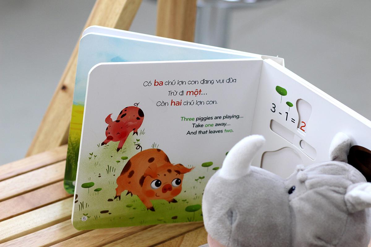 Sách Tương Tác - Chuyển Động Đếm Số - Math Slide - Phép Trừ - Subtraction
