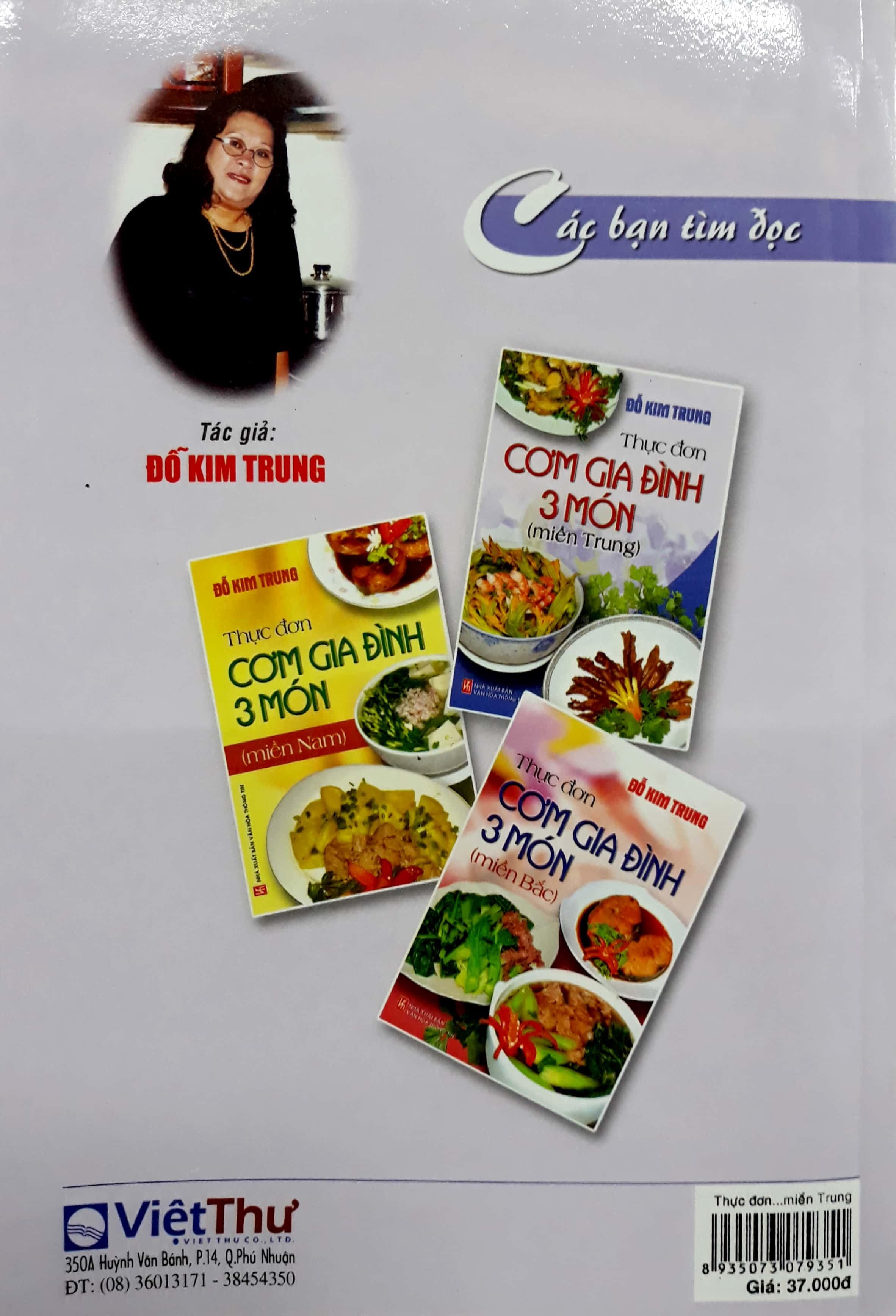 Thực Đơn Cơm Gia Đình 3 Món Miền Trung (Tái Bản)