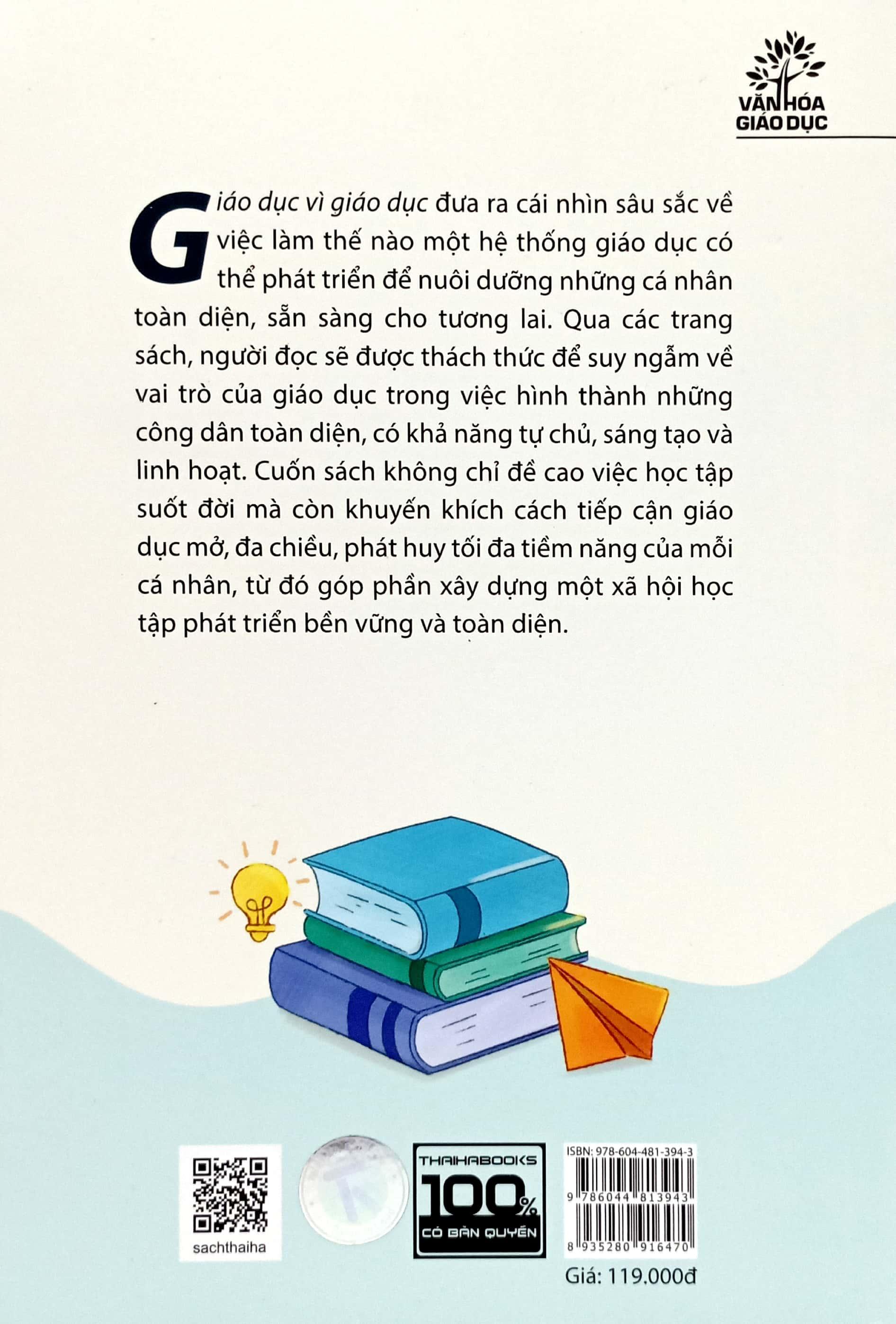 Sách - Giáo Dục Vì Giáo Dục