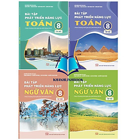 Sách - Combo 4 cuốn Bài tập phát triển năng lực Toán + Ngữ văn 8 ( kết nối )