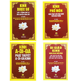 Bộ 4 Cuốn Kinh Tụng Âm Nghĩa : Kinh Dược Sư + Kinh Phổ Môn + Di Giáo Kinh + Kinh A Di Đà