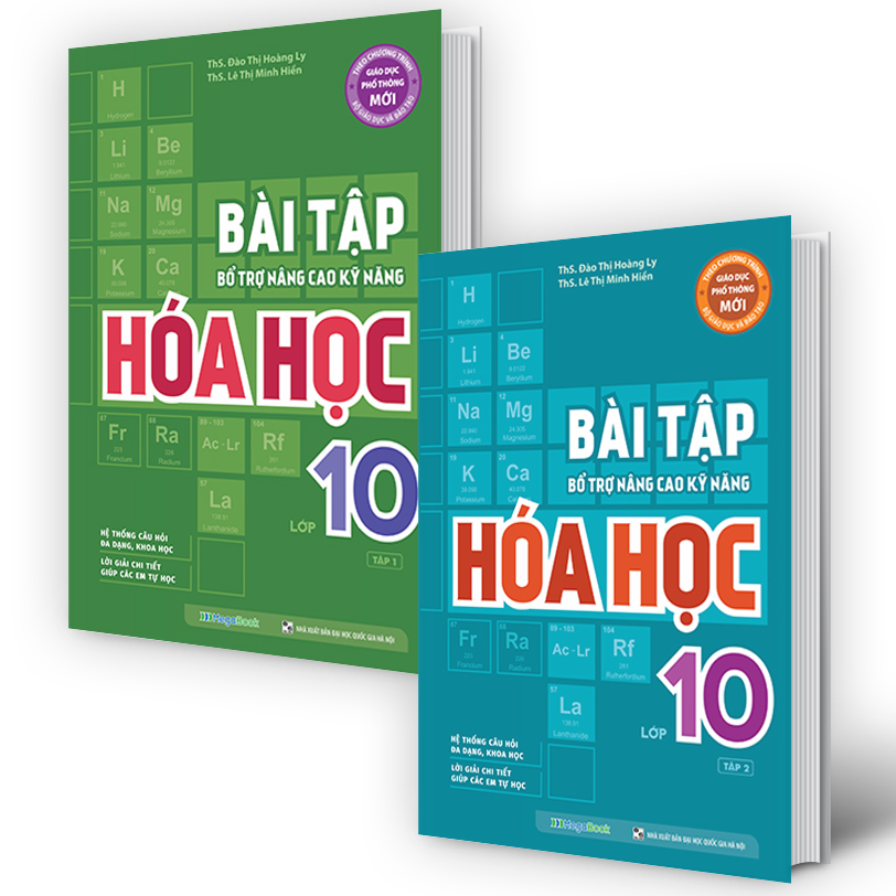 Combo Bài Tập Bổ Trợ Nâng Cao Kỹ Năng Hóa Học Lớp 10 (2 Tập)