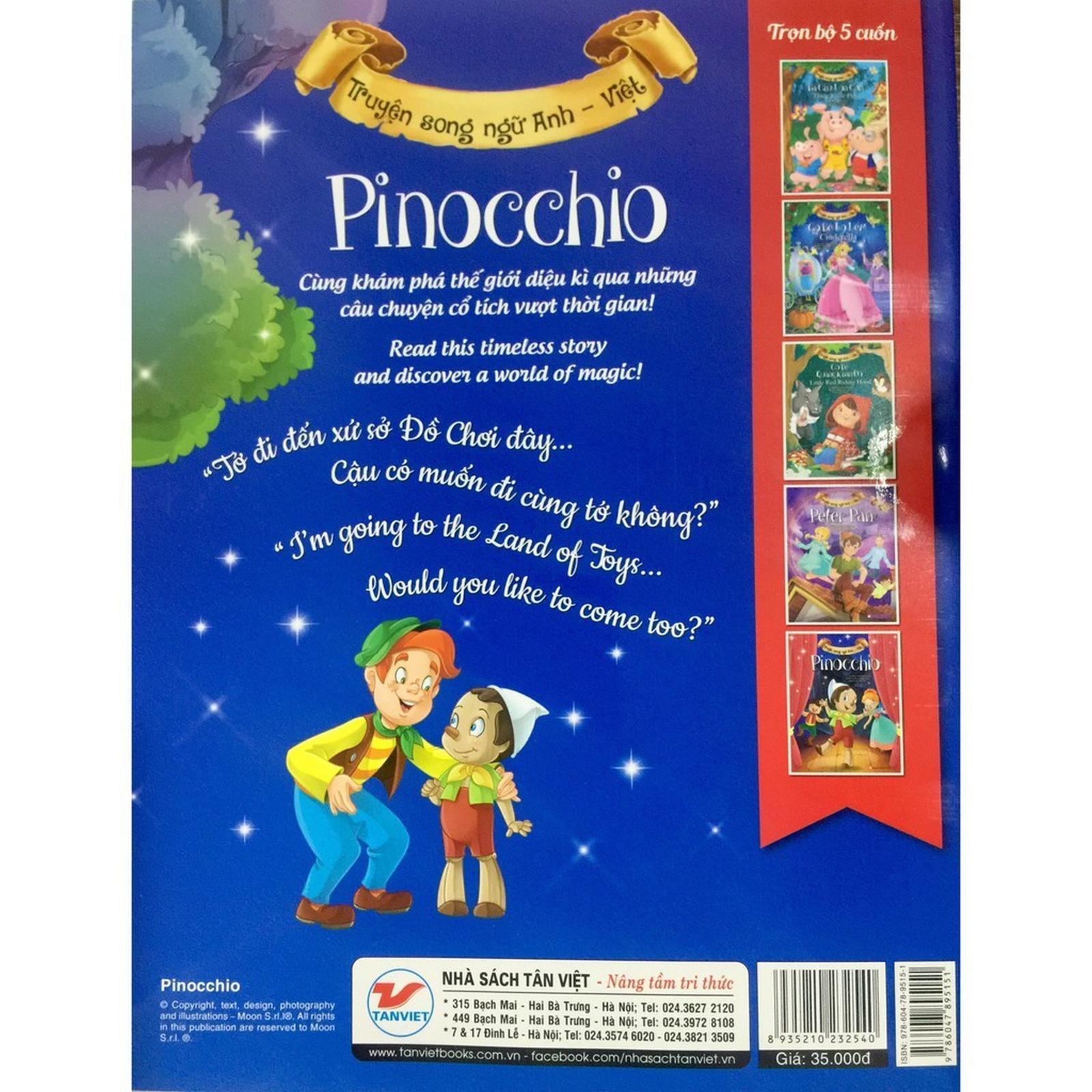 Truyện Song Ngữ Anh - Việt: Pinocchio - Bản Quyền