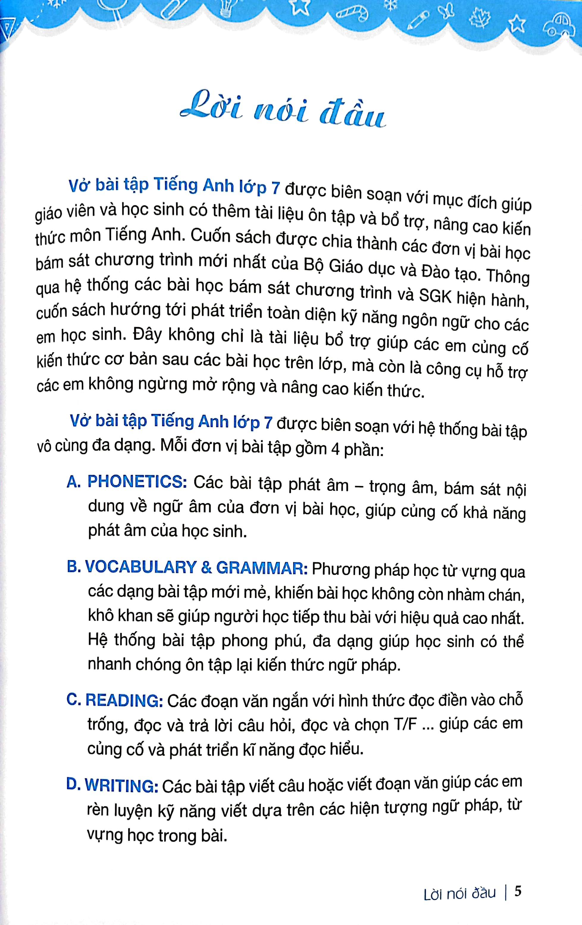 Vở Bài Tập Tiếng Anh Lớp 7 - Tập 1 (Có Đáp Án - Global Success)