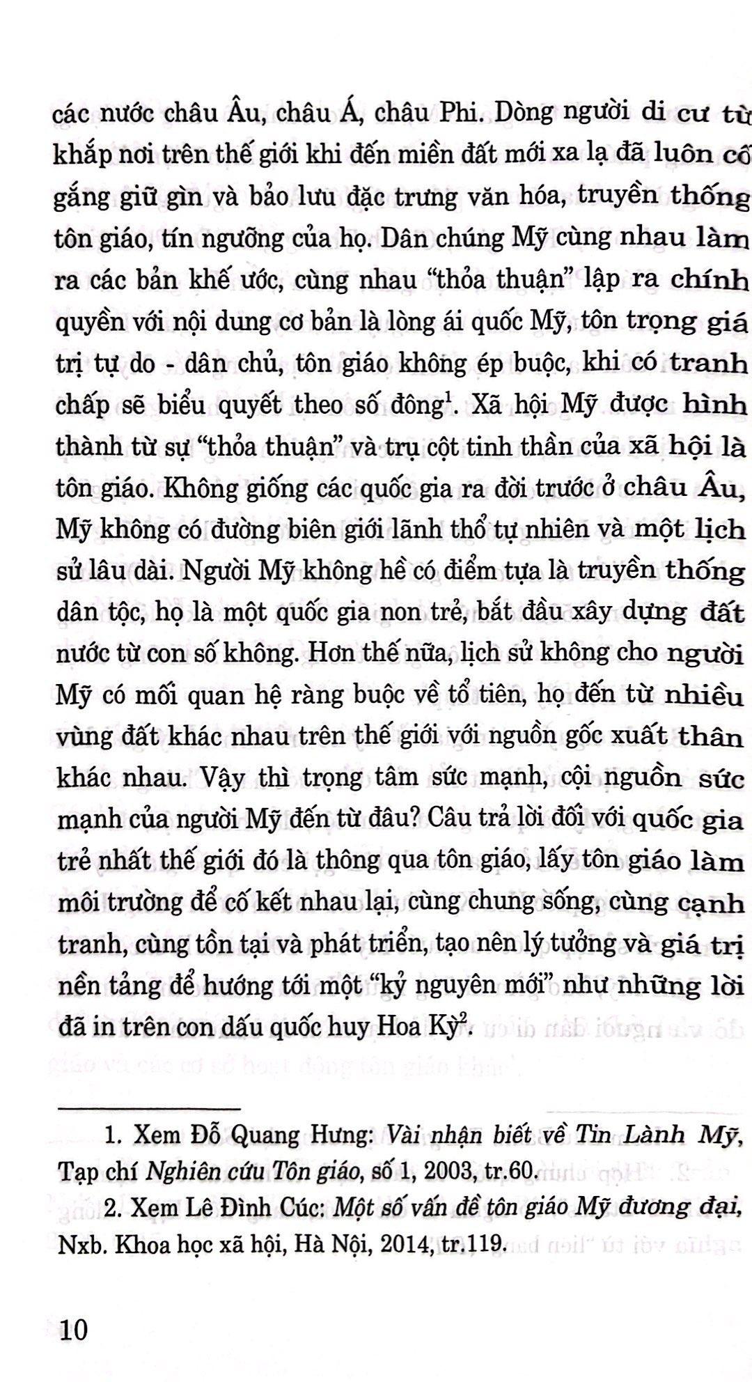 Chính Sách Tôn Giáo Của Mỹ Và Góc Nhìn Tham Chiếu Với Việt Nam