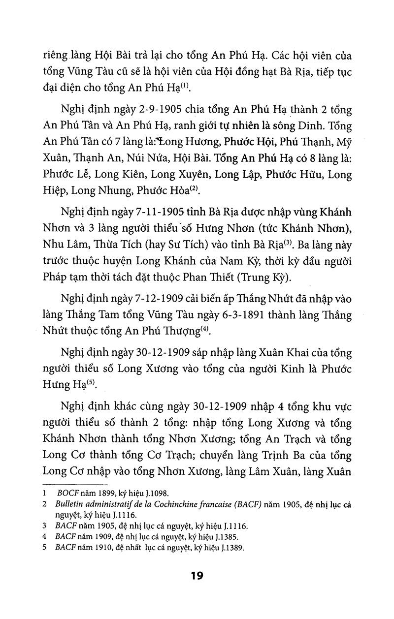 Địa Chí Hành Chính Các Tỉnh Nam Kỳ Thời Pháp Thuộc (1859 - 1954)