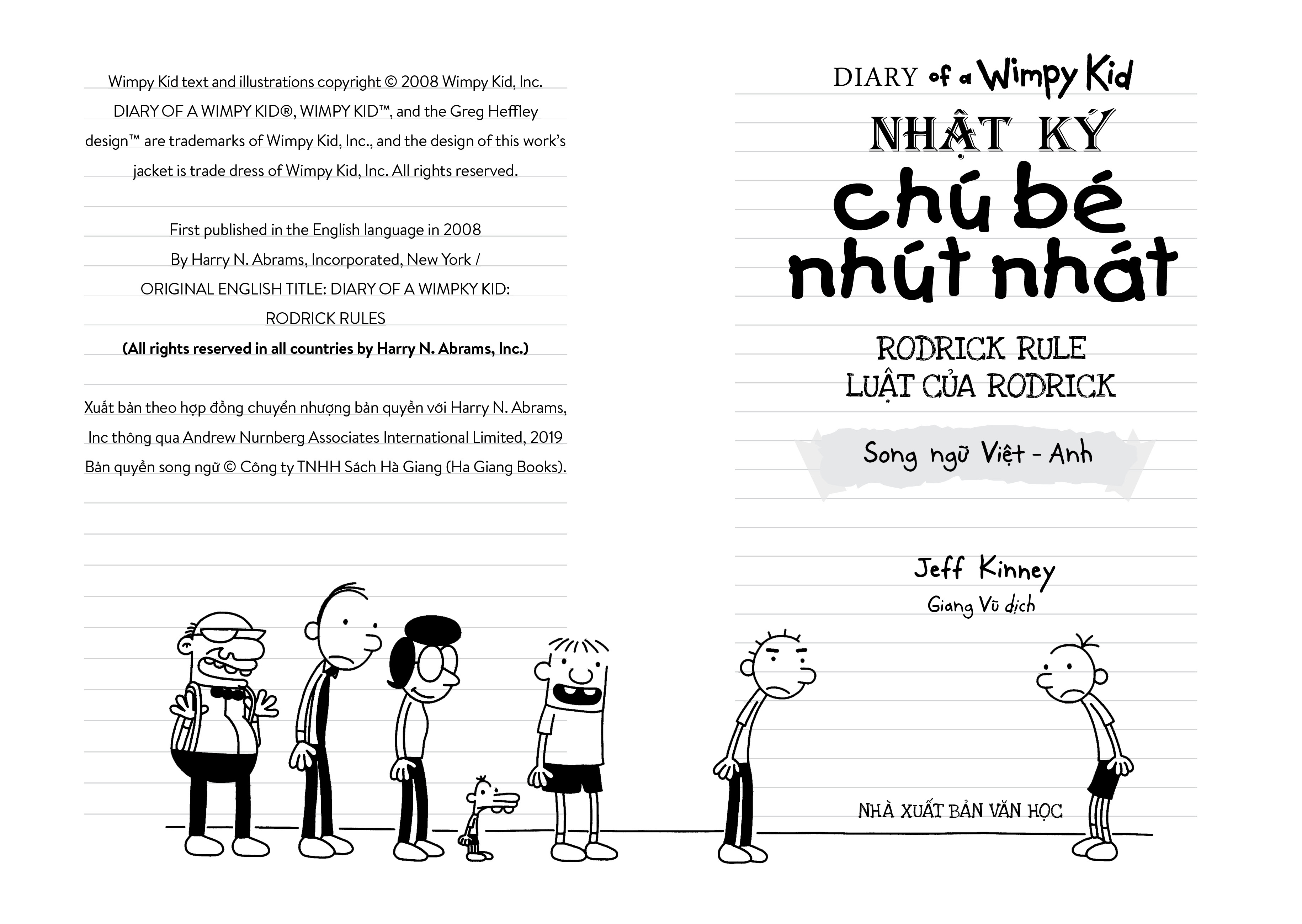 Nhật Ký Chú Bé Nhút Nhát Song Ngữ Tập 2 - Luật của Rodrick - Diary Of A Wimpy Kid