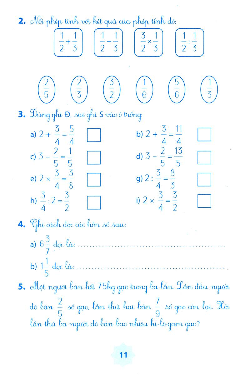 Vở Bài Tập Môn Toán Học Kì 1 (Lớp 5)