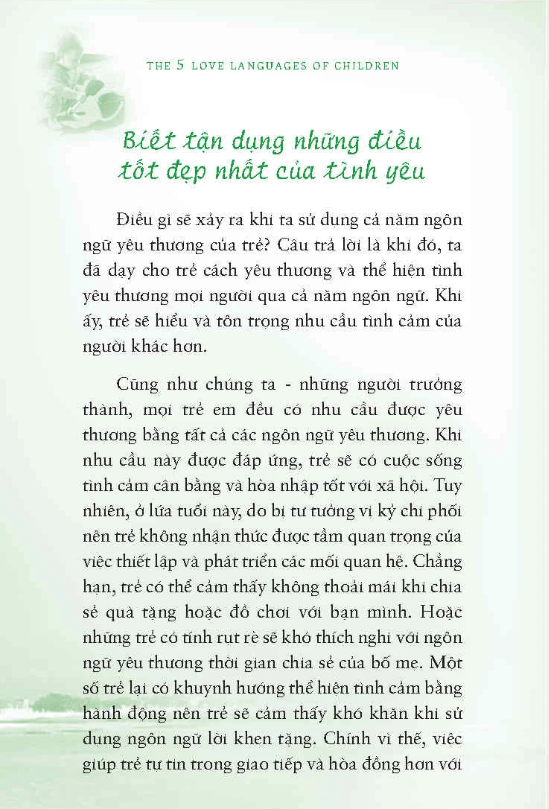 Sách 5 Ngôn Ngữ Yêu Thương Dành Cho Trẻ Em (Tái Bản)