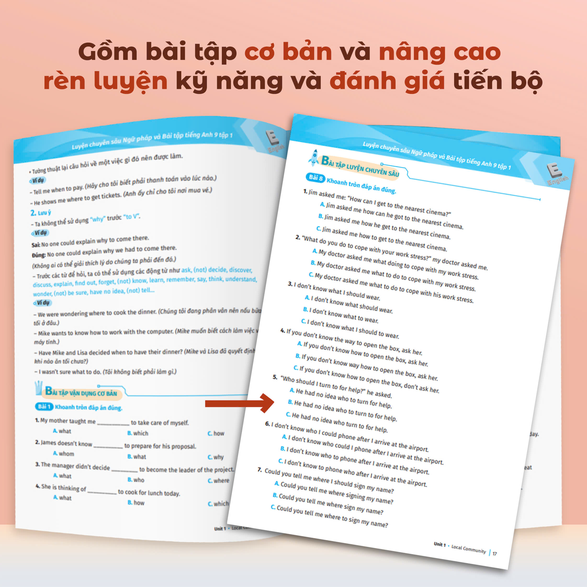 Luyện chuyên sâu ngữ pháp và bài tập tiếng anh Lớp 9 tập 1 (Global)