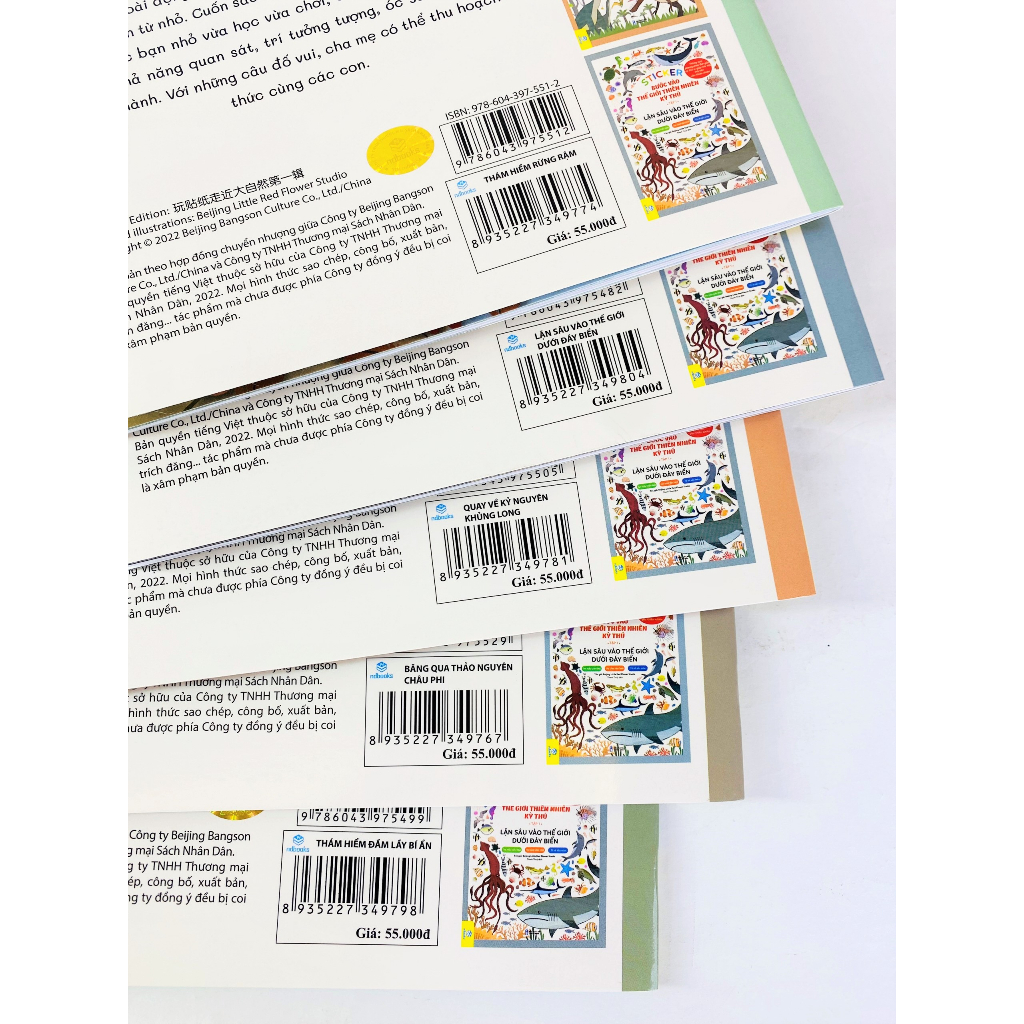 Sách - Combo 10 cuốn Sticker Bước Vào Thế Giới Thiên Nhiên Kỳ Thú Tập 1+2 - ndbooks