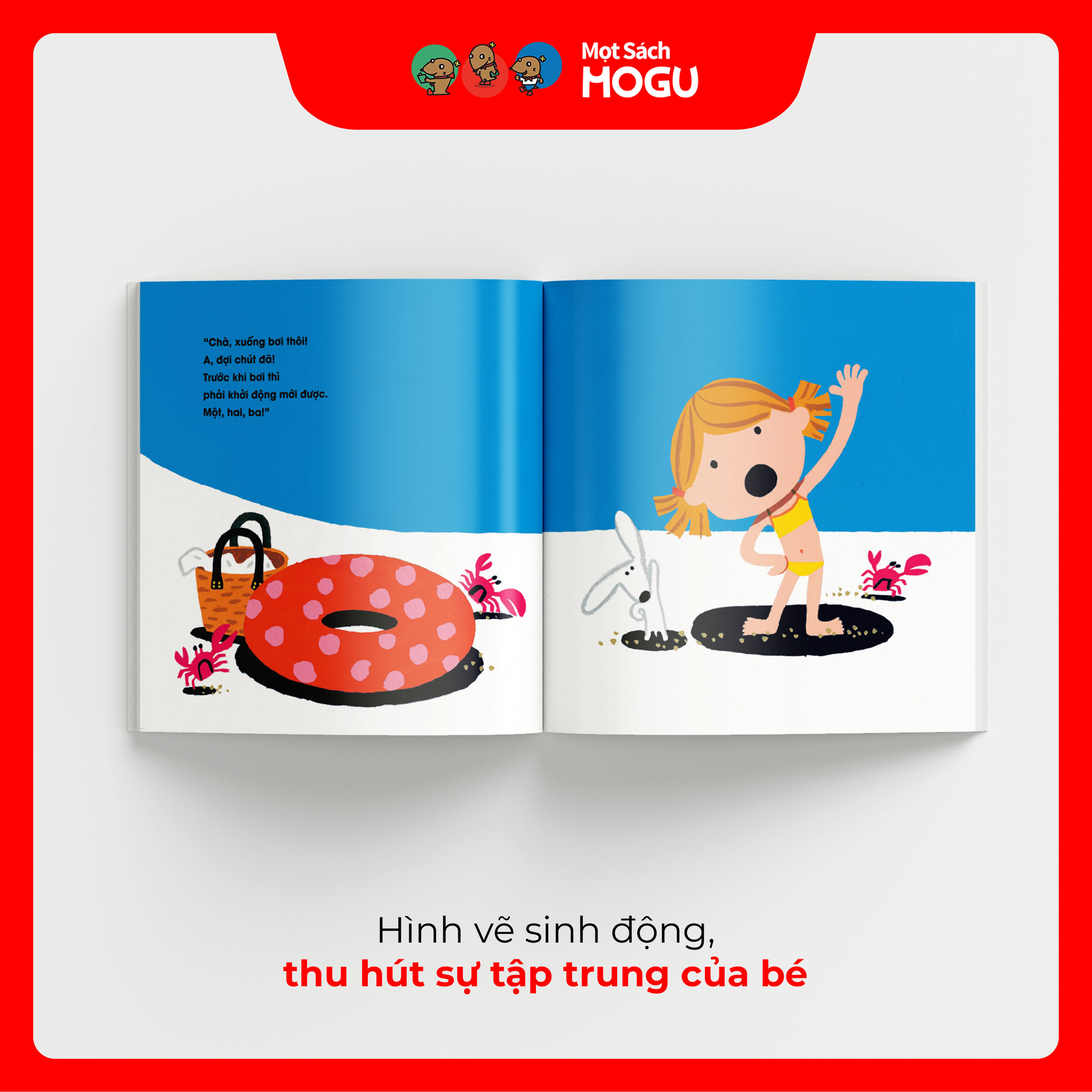 Truyện Ehon bé 1-2-3 tuổi - Bé Sô-cô-la đi biển