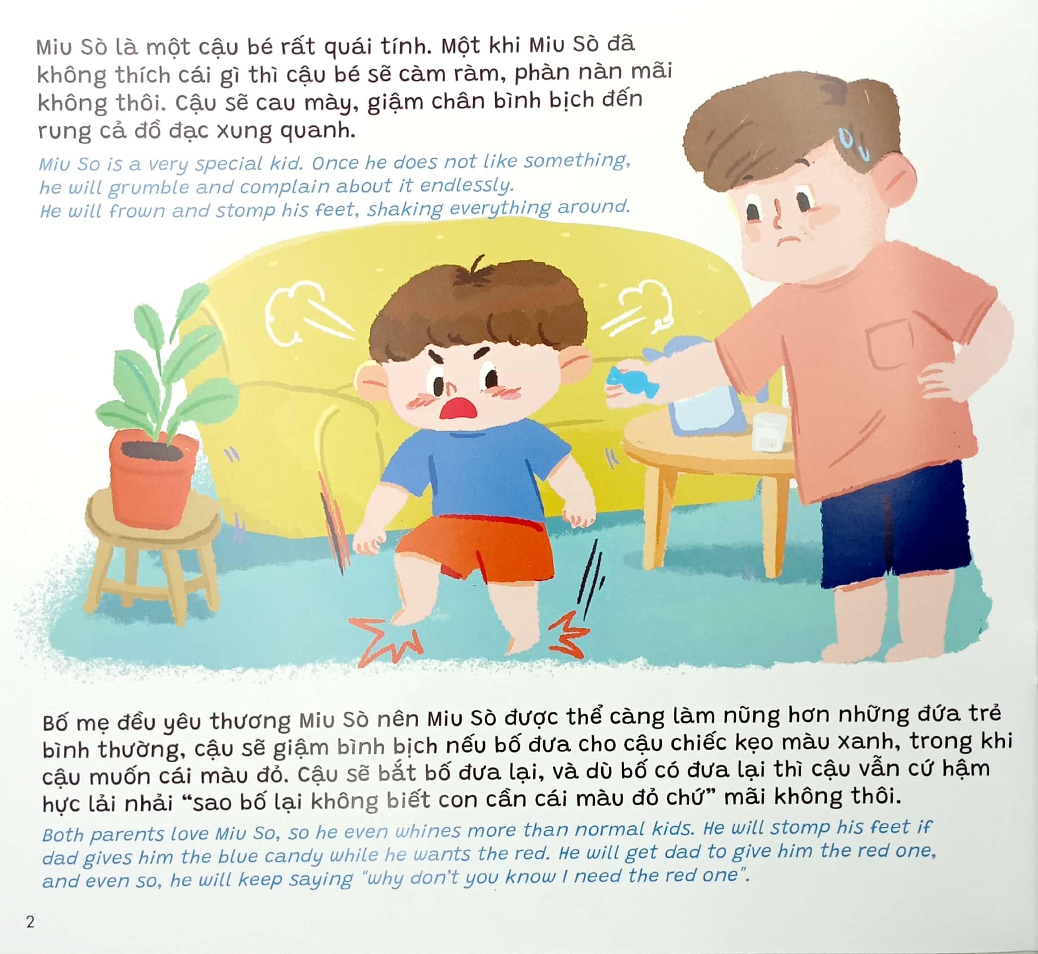 Truyện Kể Cho Miu Hiểu Chuyện - Con Ghét Có Em (Song Ngữ Việt-Anh)