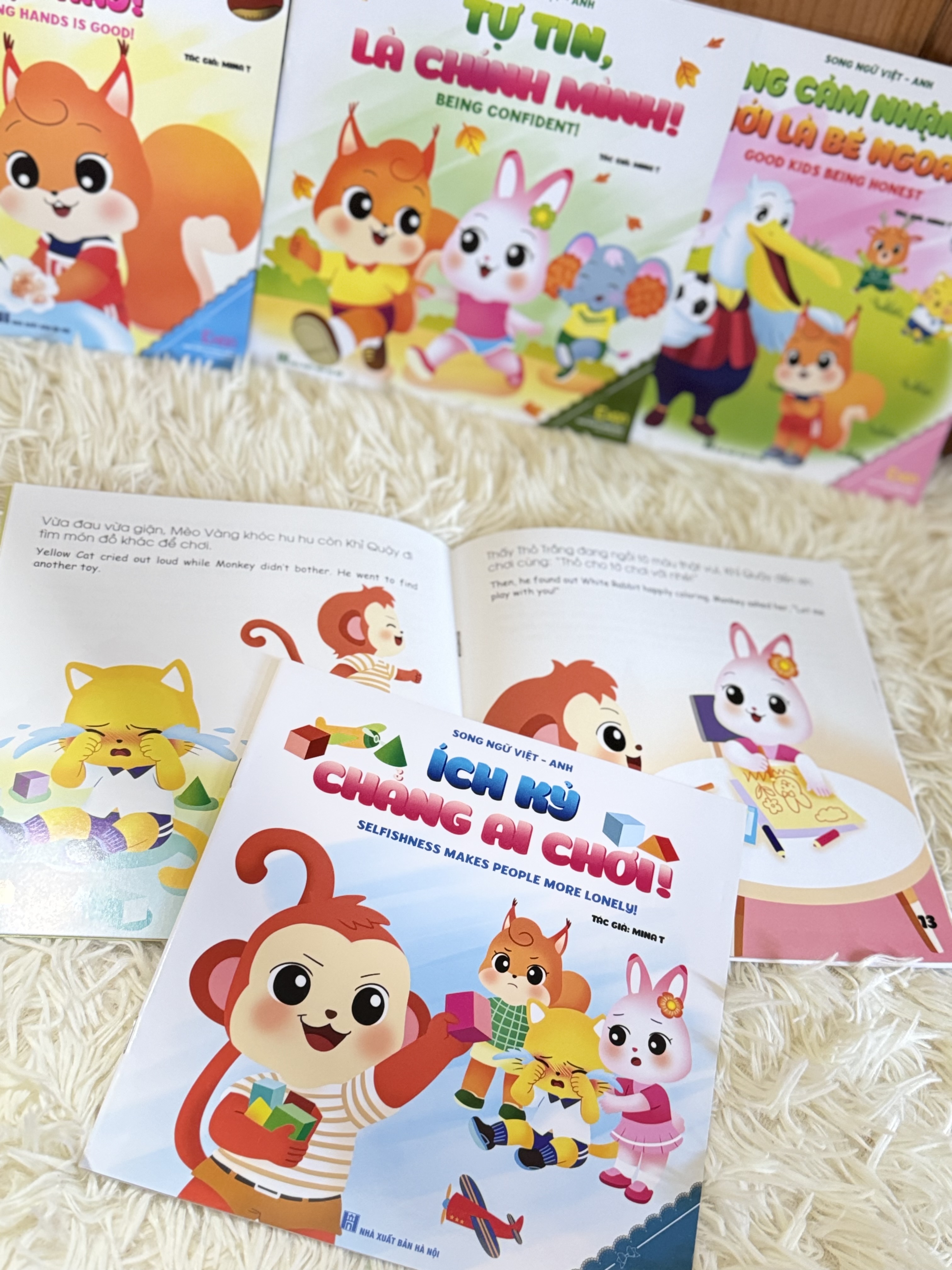 Sách Truyện Ehon Nhật Bản- Combo 10 cuốn Sách Ehon Ươm Mầm Kỹ Năng Sống dành cho trẻ (Song ngữ Việt Anh)