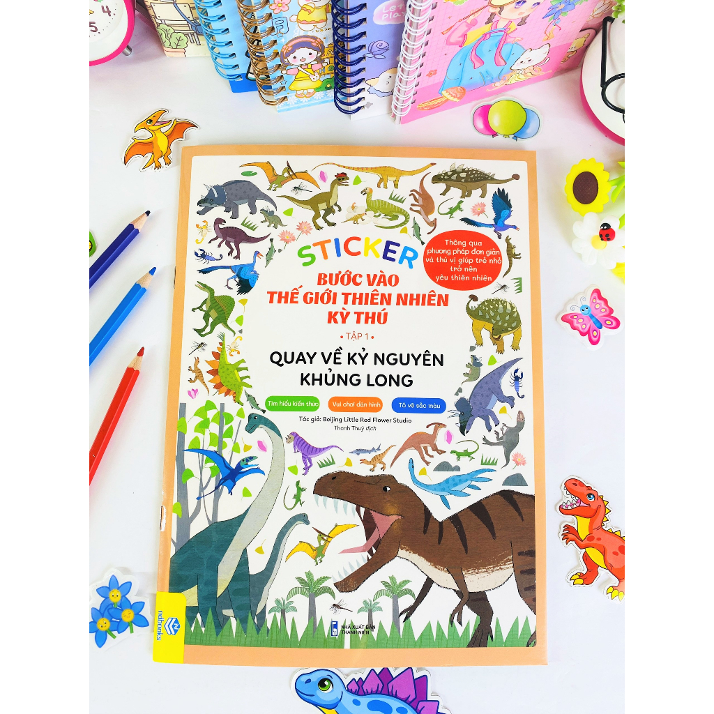 Sách - Combo 10 cuốn Sticker Bước Vào Thế Giới Thiên Nhiên Kỳ Thú Tập 1+2 - ndbooks