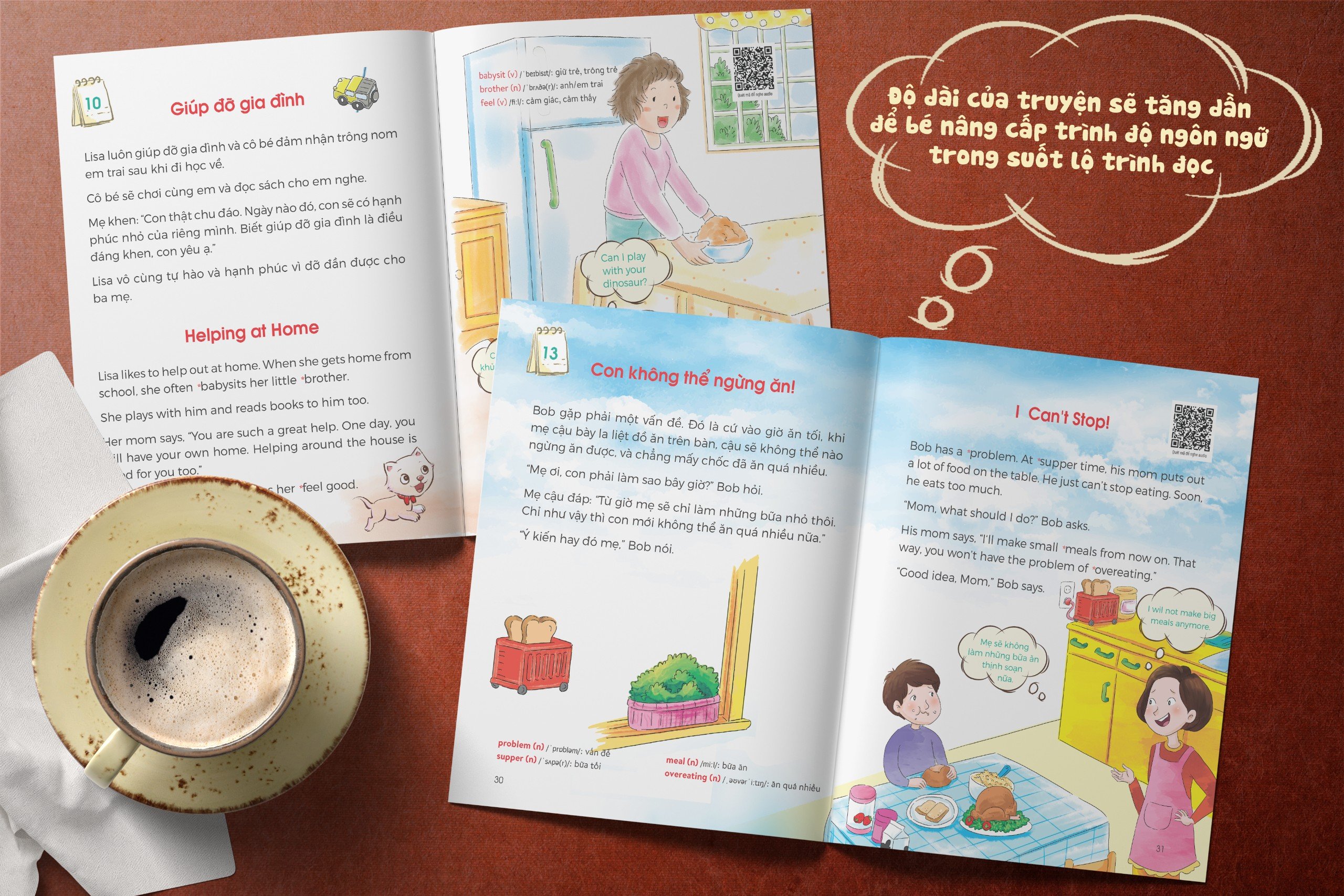 Sách - One Story A Day - CUỐN 6 : 365 câu chuyện phát triển IQ, EQ cho bé - Bản song ngữ tặng kèm file nghe