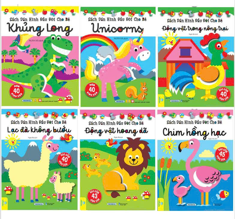 Sách - Combo 6 Cuốn Dán Hình Đầu Đời Cho Bé - ndbooks