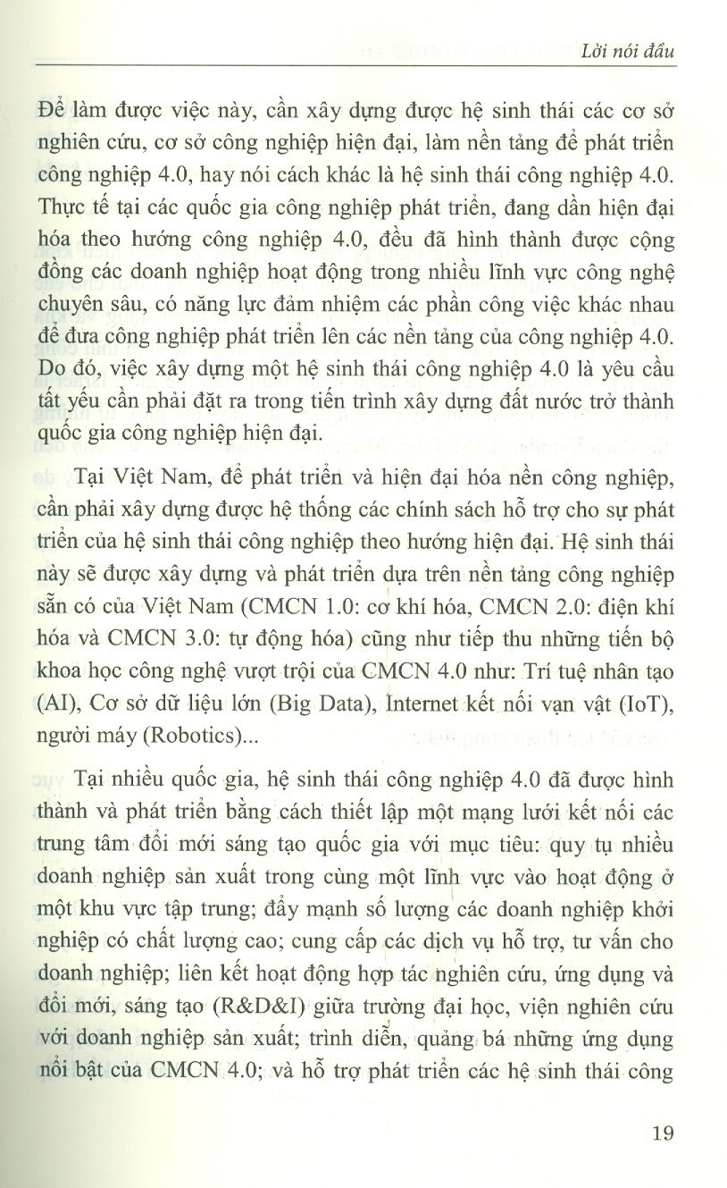 Hệ Sinh Thái Công Nghiệp 4.0 - Nghiên Cứu Trường Hợp Israel Và Gợi Mở Cho Việt Nam (Sách chuyên khảo)
