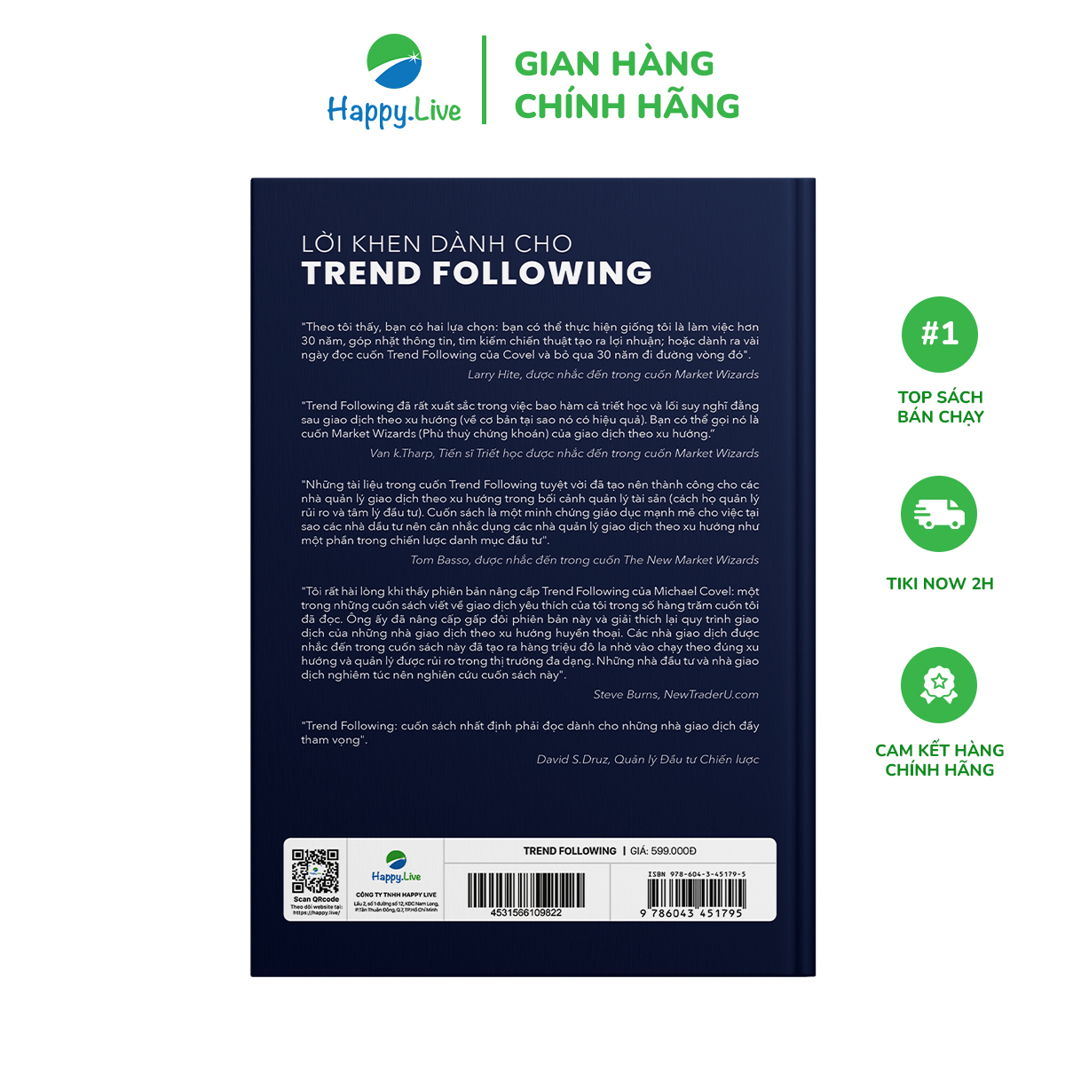 Sách Trend Following – Cách thức để kiếm được VẬN MAY LỚN và GIÀU CÓ trong các thị trường BÒ, GẤU và các sự kiện THIÊN NGA ĐEN - Happy Live