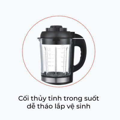 Máy làm sữa hạt Rapido RHB1800D 1000W 1.75L xay nấu đa năng, phù hợp mọi gia đình,BH 12 tháng - Hàng chính hãng