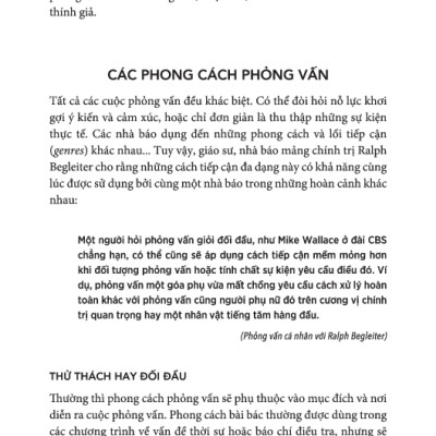 Nghệ Thuật Phỏng Vấn - Một Hướng Dẫn Dành Cho Các Nhà Báo Và Người Viết Chuyên Nghiệp - TRE