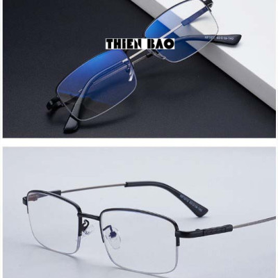 Kính lão thị, kính viễn thị Nam nữ KVM367 Gọng TITANIUM càng dẻo chuẩn độ hàng đẹp xẻ cước chống as xanh