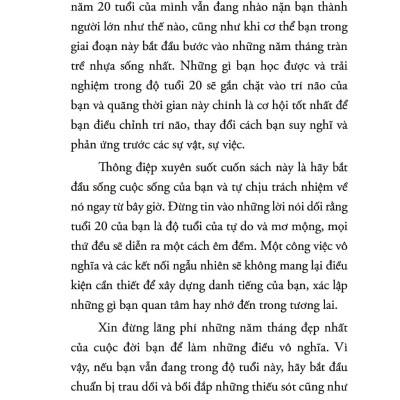 Tuổi 20 - Những Năm Tháng Quyết Định Cuộc Đời Bạn (Tái Bản 2018)
