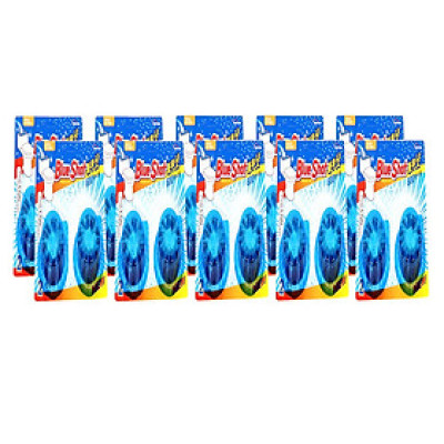 Bộ 10 Vỉ tẩy vệ sinh khử mùi bồn cầu cao cấp Hàn Quốc Blueshot - 1 viên sử dụng được 600 lần xả tương đương thời gian lên tới 1 tháng rưỡi