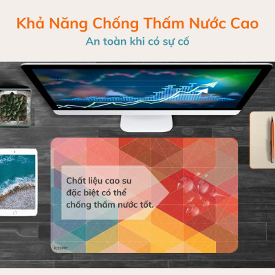 Miếng lót bàn làm việc kiêm lót chuột iCore IMP680 - Hàng chính hãng