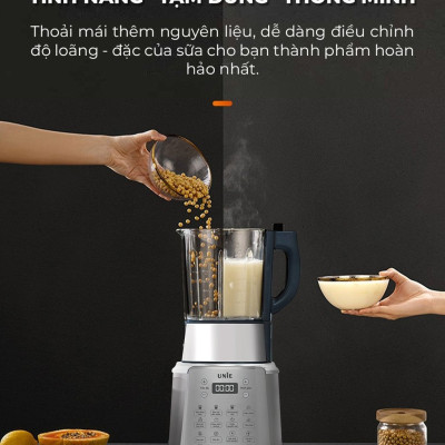 Máy làm sữa hạt Unie V9S PRO, xay nấu đa năng,  dung tích 1.75L,công suất 1800W ,động cơ thế hệ mới siêu êm, Bảo hành 2 năm hàng chính hãng