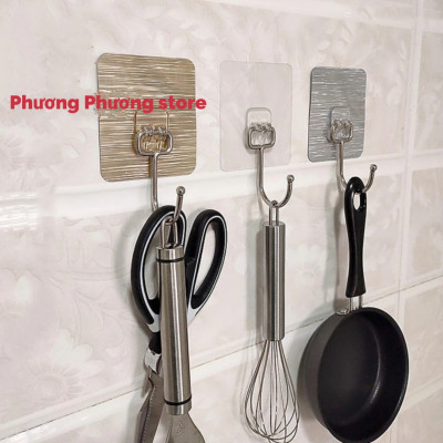 Móc Inox Dán Tường Chịu Lực 15KG Plus Móc Treo Đồ Nặng Dán Tường Chất Lượng Cao