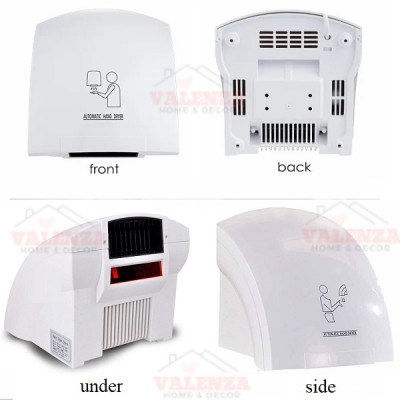 Máy sấy tay tự động cảm ứng hồng ngoại sấy nóng khô nhanh, công suất 1800W-Hàng chính hãng