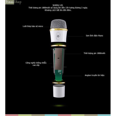 Máy Trợ Giảng Không Dây Shidu SD-S92 (02 Micro) - Hàng Chính Hãng