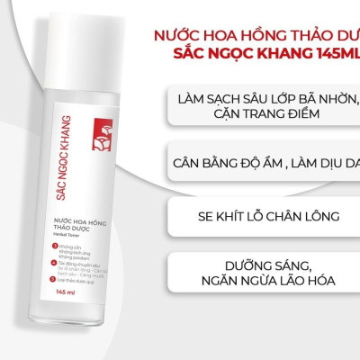 Combo 5 món Nước tẩy trang 145ml + Sữa rửa mặt 100g + Nước hoa hồng 145ml + Kem chống nắng 50g + Kem dưỡng da ban đêm 10g [Sắc Ngọc Khang official]