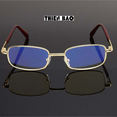 Kính lão thị, viễn thị toàn viền, kim loại NAM NỮ VÀNG GOLD PUMA02 tròng phản quang chống mỏi chuẩn độ cao cấp