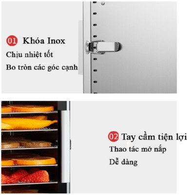 Máy sấy thực phẩm chuyên nghiệp dung tích 16.2 lít, 8 khay Thương hiệu Mỹ cao cấp Septree DBC-08A01 - Hàng Nhập Khẩu (BH 1 NĂM)
