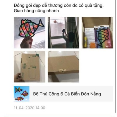 THỦ CÔNG ĐÓN NẮNG GIÁNG SINH SET 6 KHUNG
